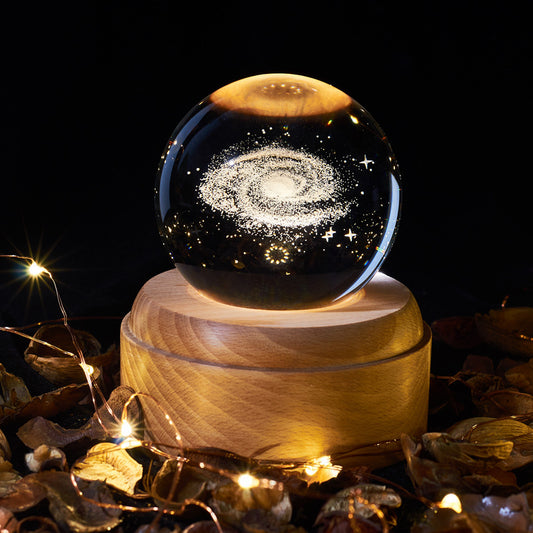 Enchanting Crystal Ball Night Light - Create a Magical Atmosphere with Stunning Galaxy Designs for Friends and Loved Ones