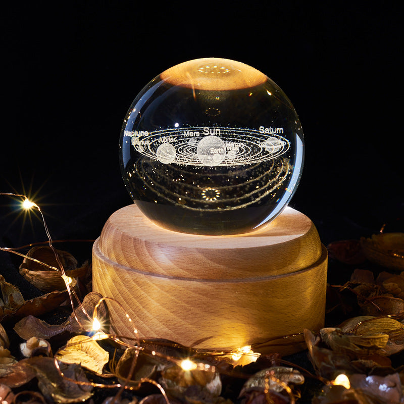 Enchanting Crystal Ball Night Light - Create a Magical Atmosphere with Stunning Galaxy Designs for Friends and Loved Ones
