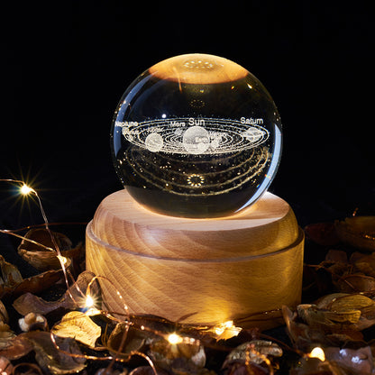 Enchanting Crystal Ball Night Light - Create a Magical Atmosphere with Stunning Galaxy Designs for Friends and Loved Ones