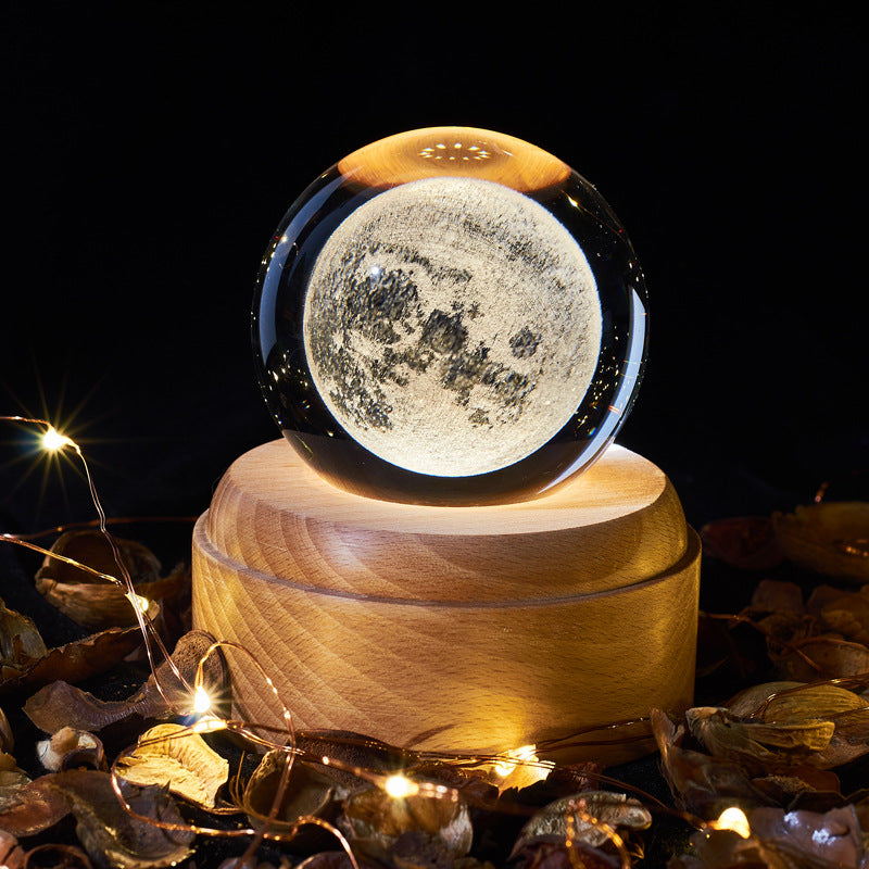 Enchanting Crystal Ball Night Light - Create a Magical Atmosphere with Stunning Galaxy Designs for Friends and Loved Ones