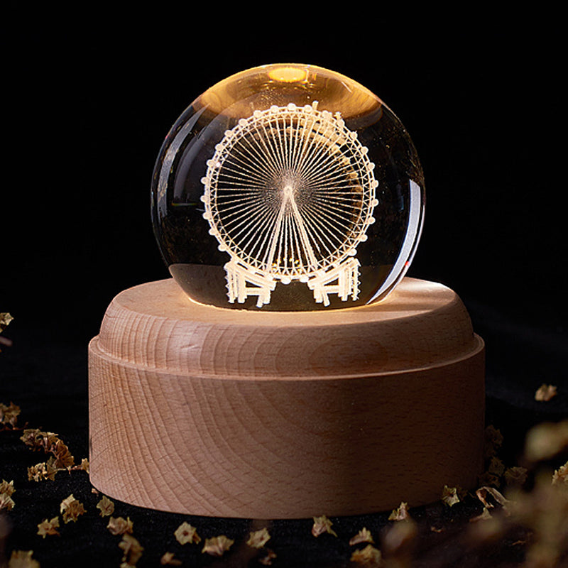 Enchanting Crystal Ball Night Light - Create a Magical Atmosphere with Stunning Galaxy Designs for Friends and Loved Ones