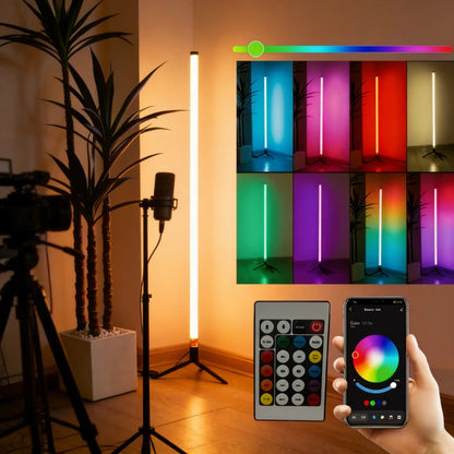 Illuminate Your Space with the 120CM LED RGB Floor Lamp Bar - Perfect for Creating a Vibrant Atmosphere in Your Bedroom or E-Sports Room!