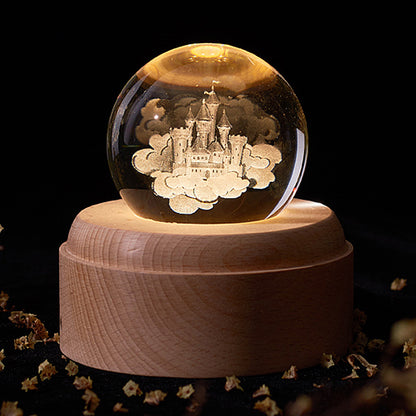 Enchanting Crystal Ball Night Light - Create a Magical Atmosphere with Stunning Galaxy Designs for Friends and Loved Ones
