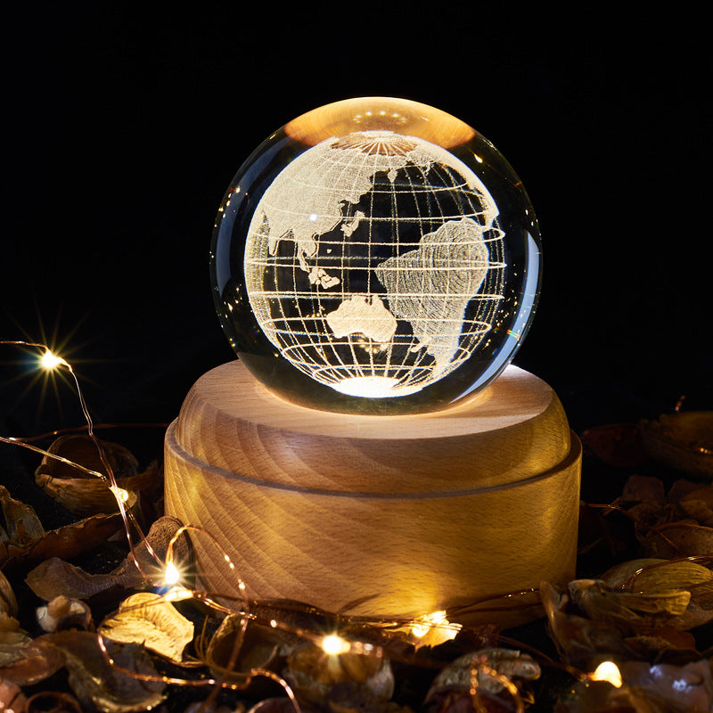 Enchanting Crystal Ball Night Light - Create a Magical Atmosphere with Stunning Galaxy Designs for Friends and Loved Ones