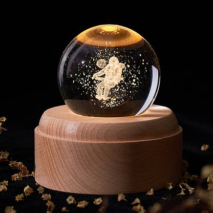Enchanting Crystal Ball Night Light - Create a Magical Atmosphere with Stunning Galaxy Designs for Friends and Loved Ones
